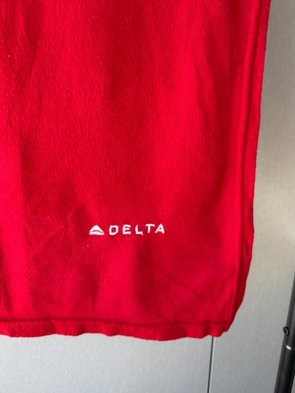 Vintage Delta Airlines Red Fleece Travel Blanket